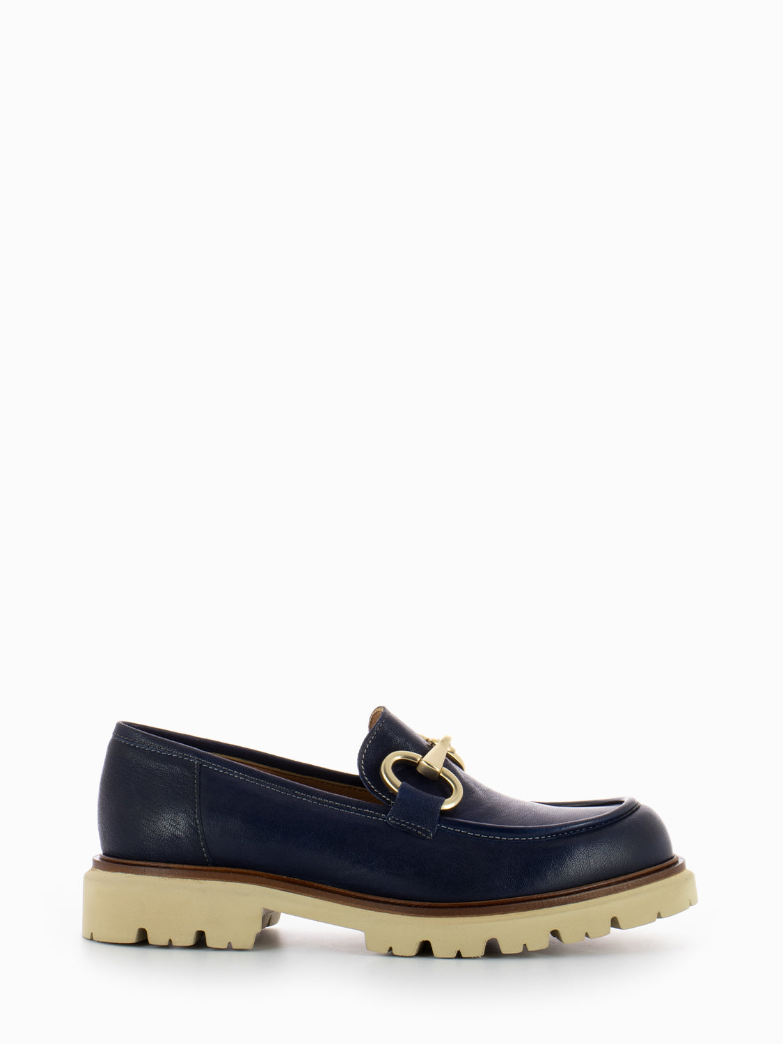 Carrie West Navy Moccasins