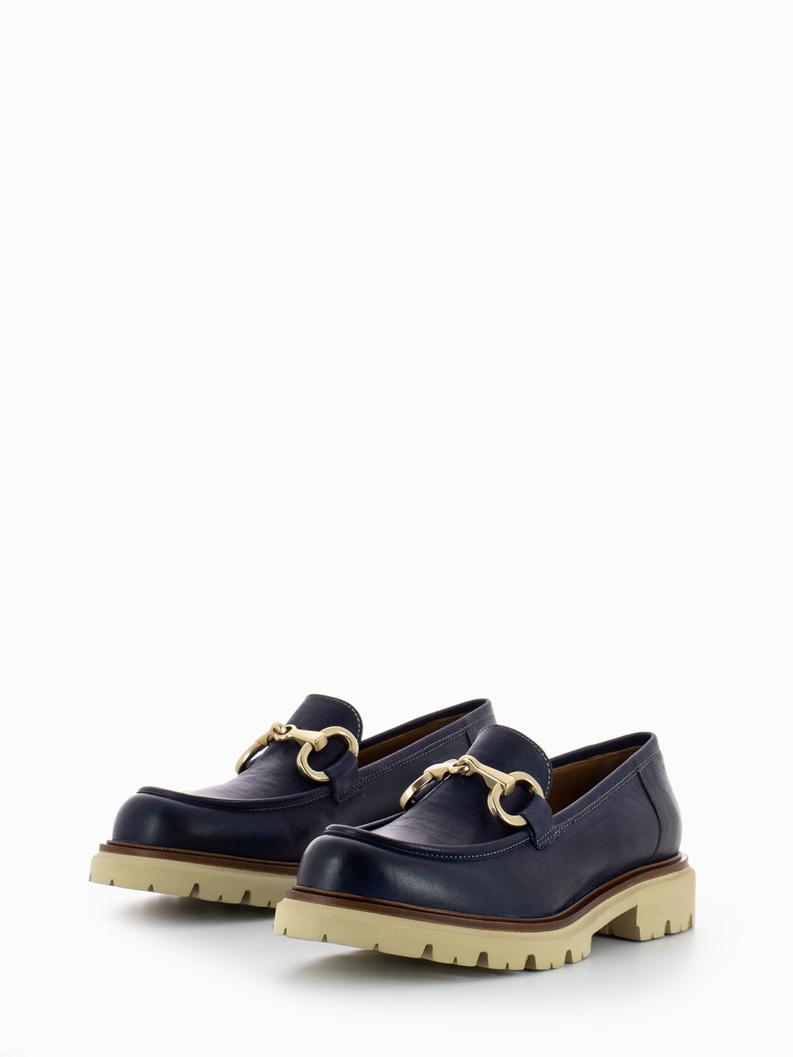 Carrie West Navy Moccasins