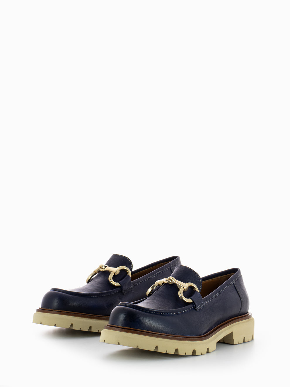 Carrie West Navy Moccasins