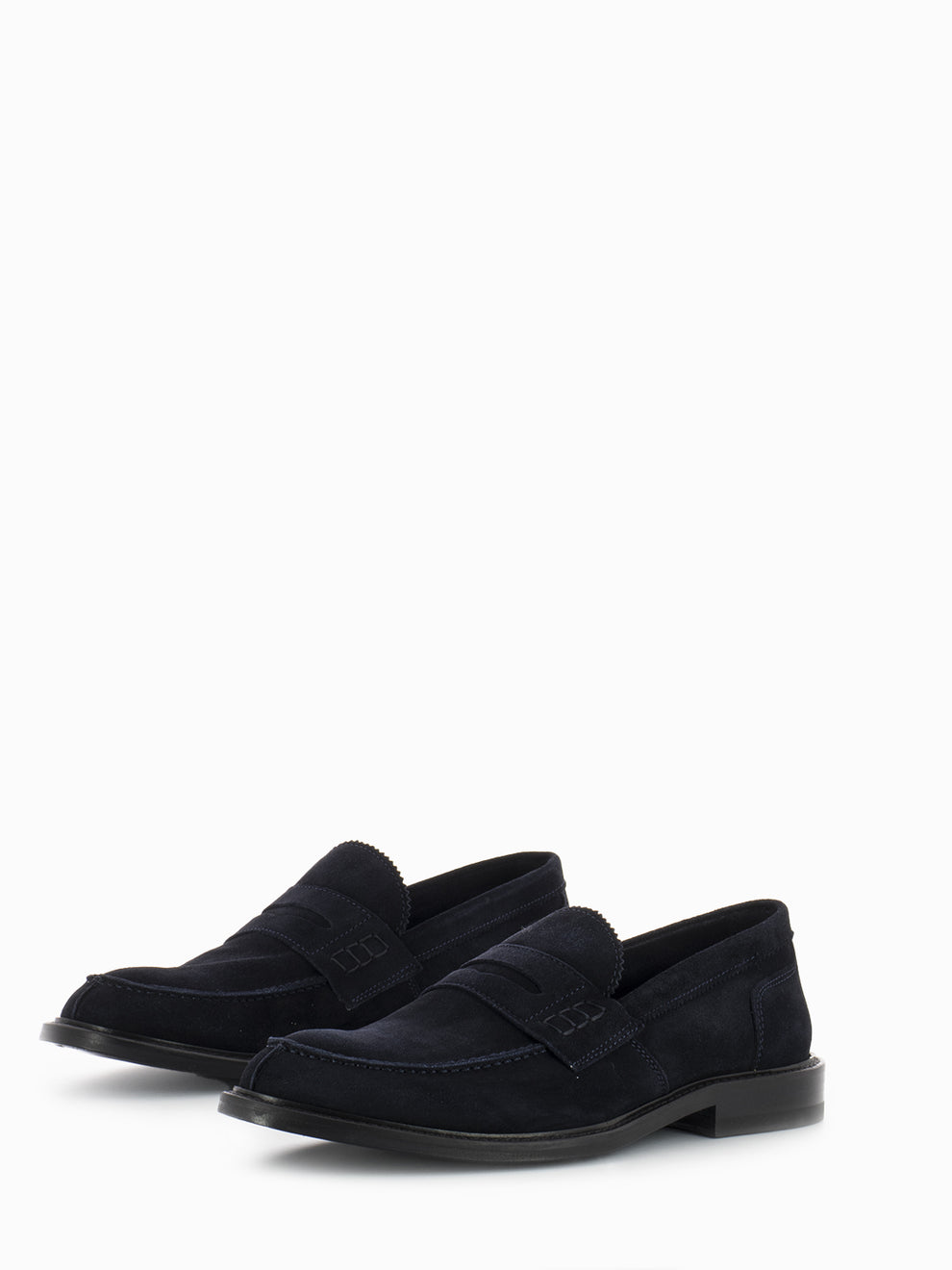 Mocassini fodera camoscio blu