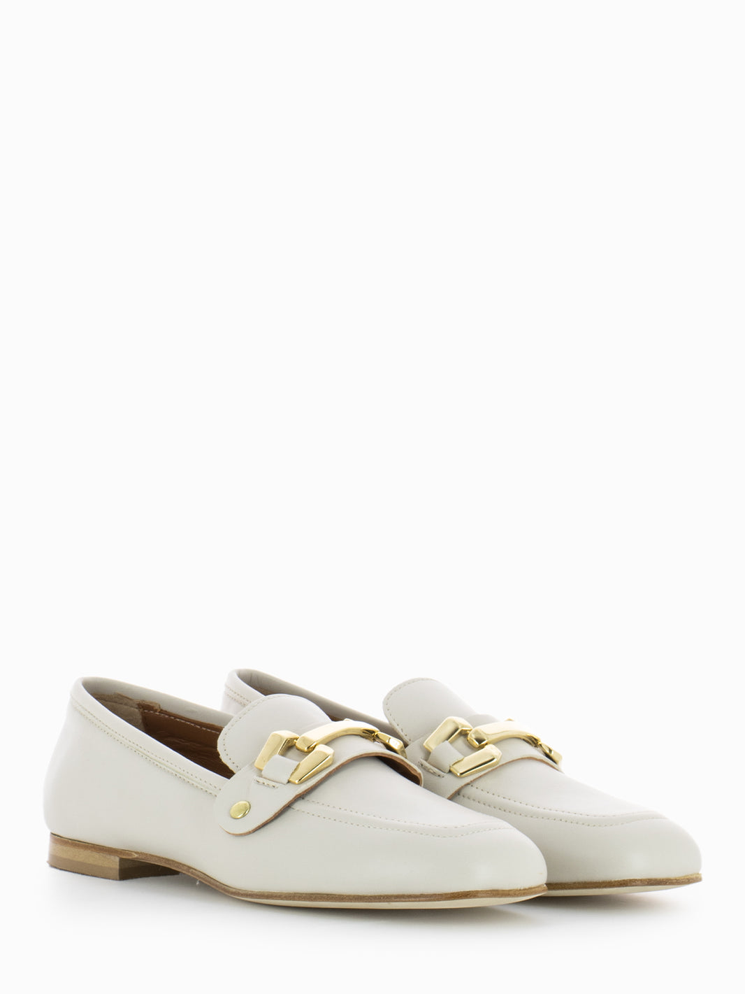 Mina nappa ivory moccasins