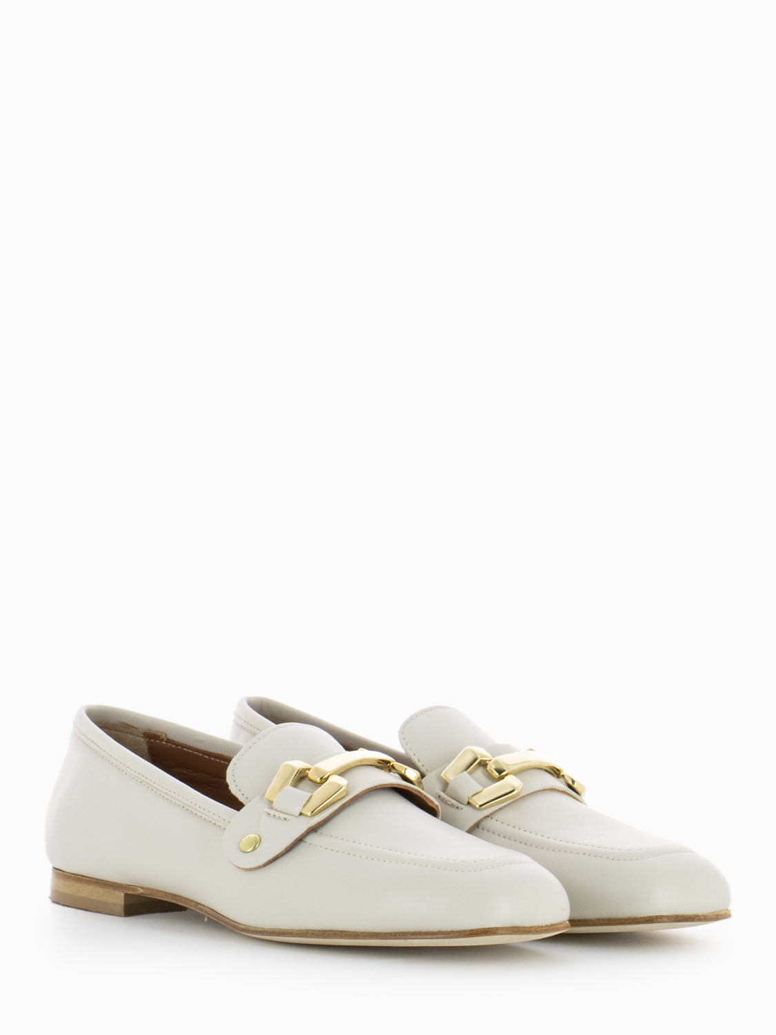 Mina nappa ivory moccasins
