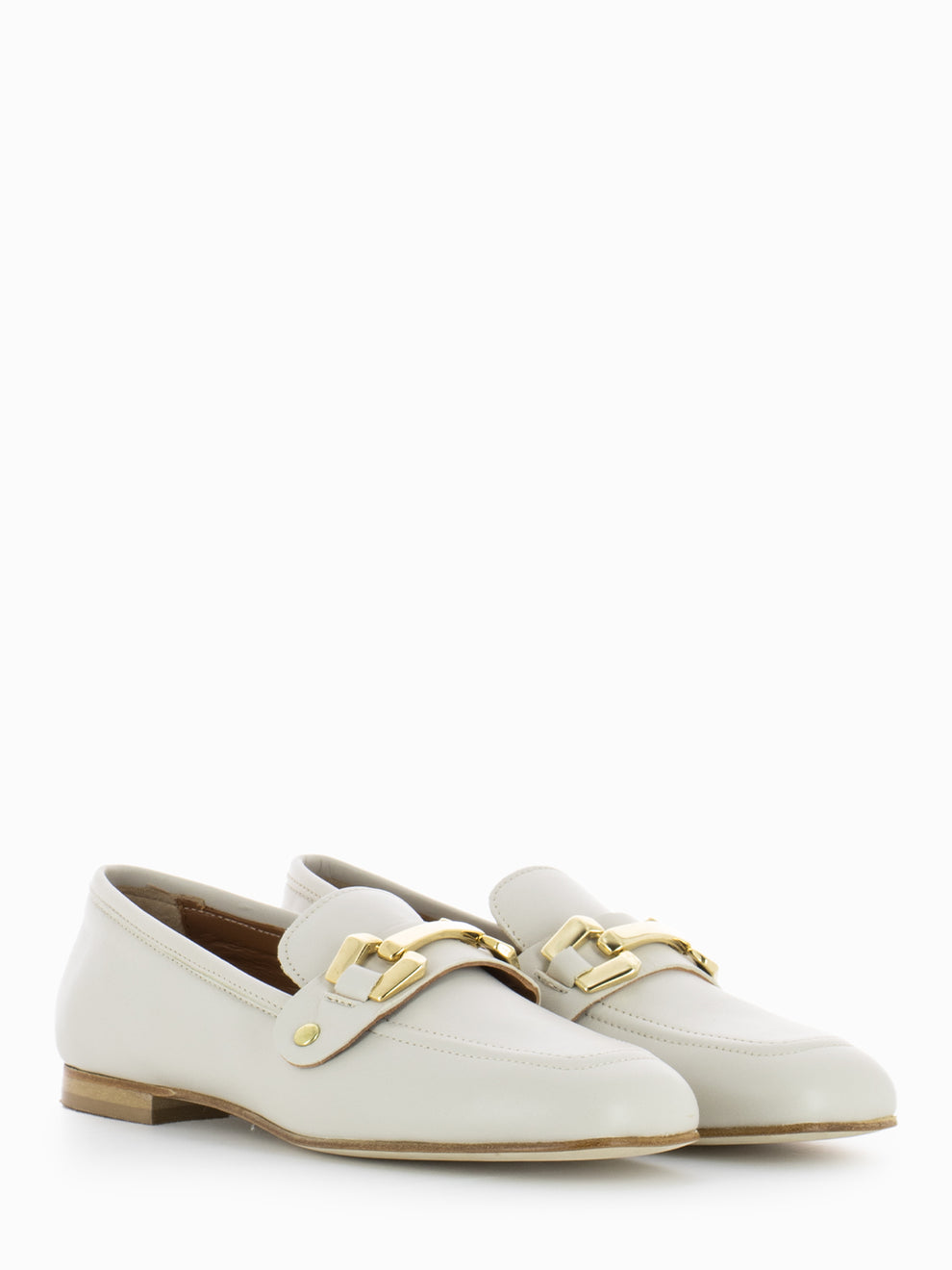 Mina nappa ivory moccasins