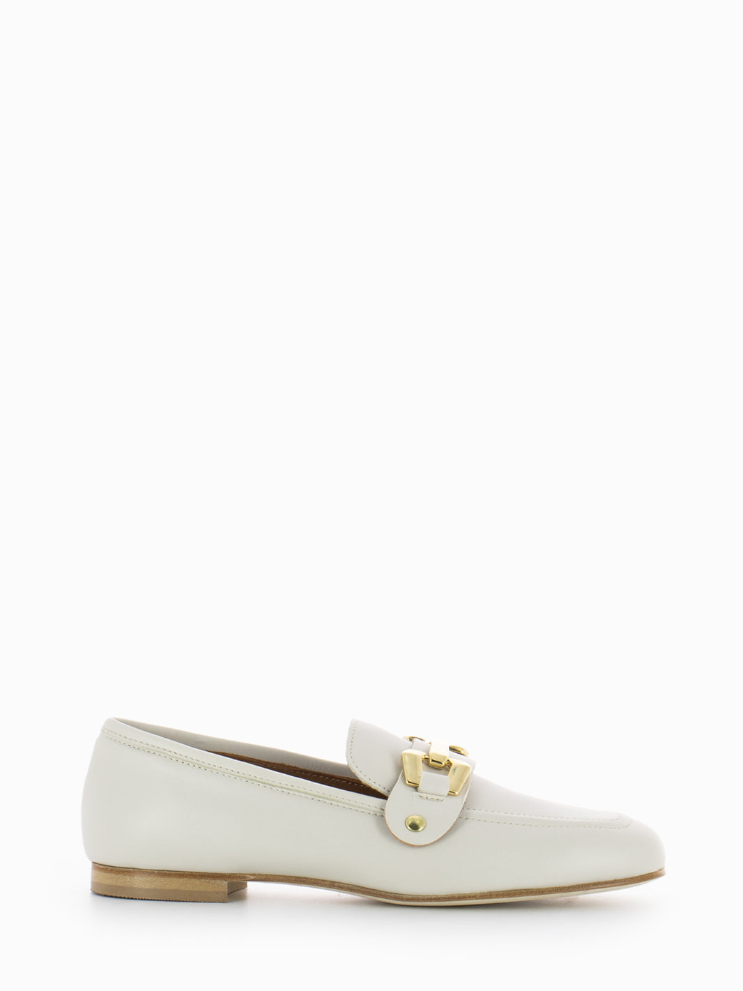 Mina nappa ivory moccasins
