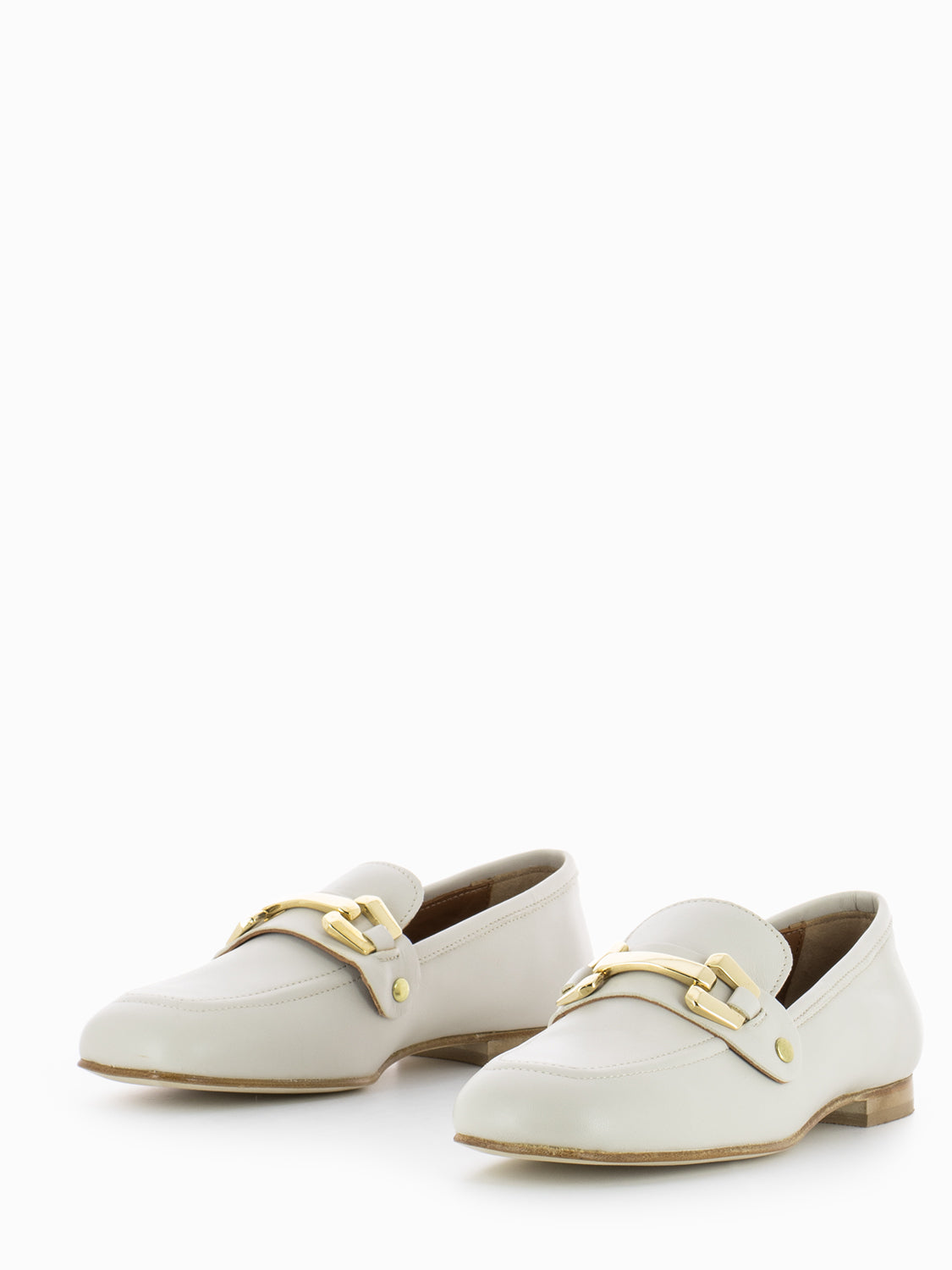Mina nappa ivory moccasins