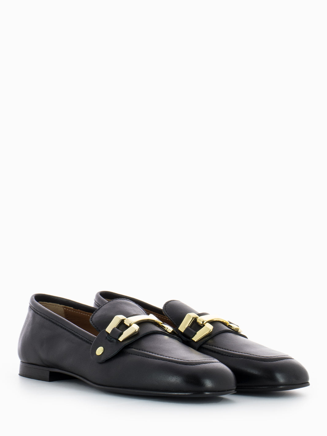 Mina black nappa moccasins