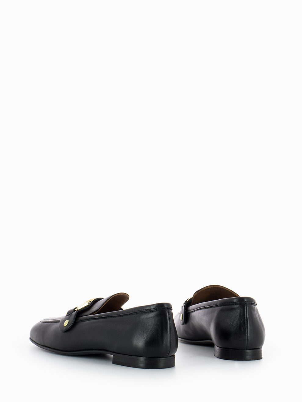 Mina black nappa moccasins