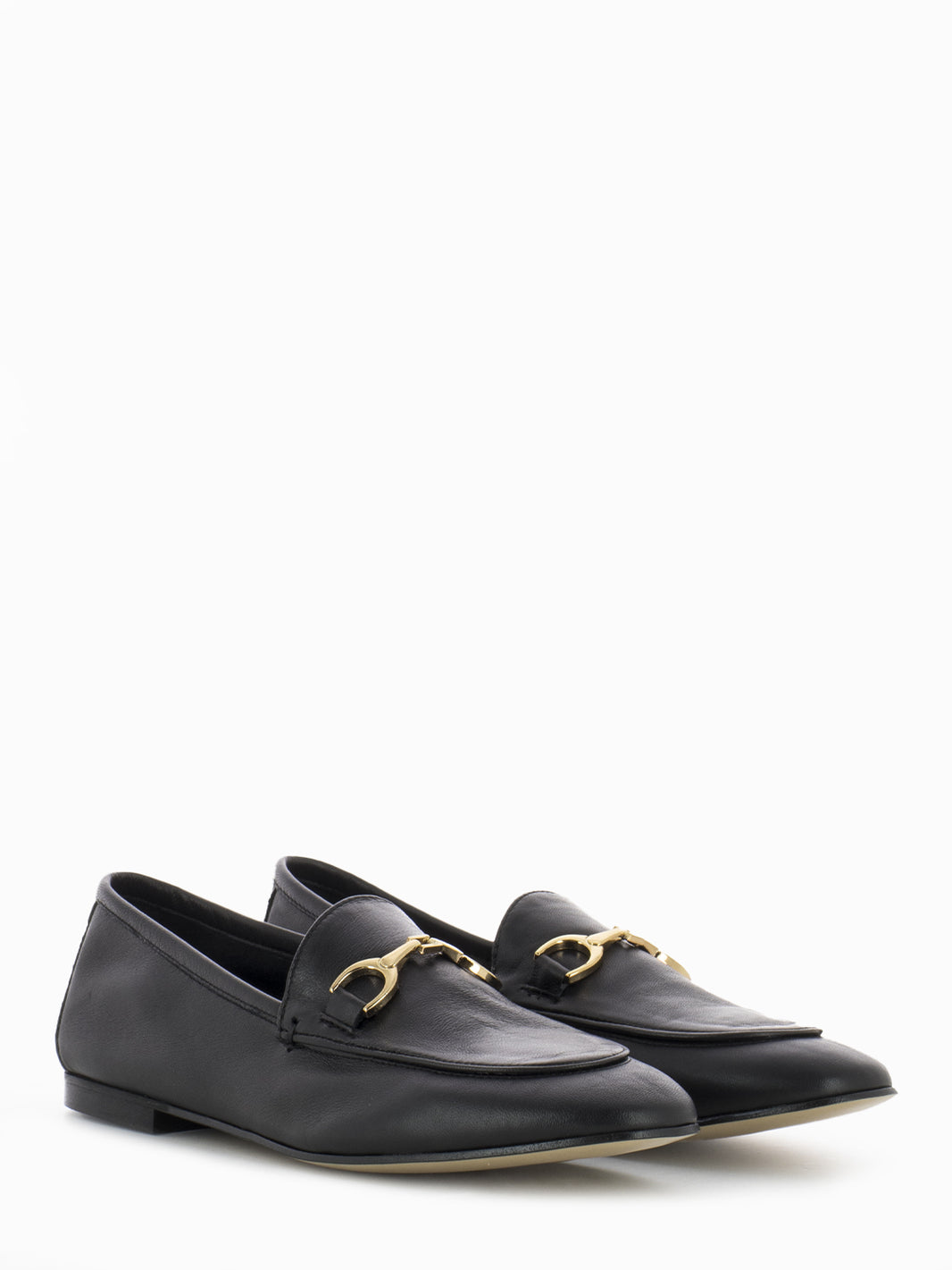 Black nappa moccasins