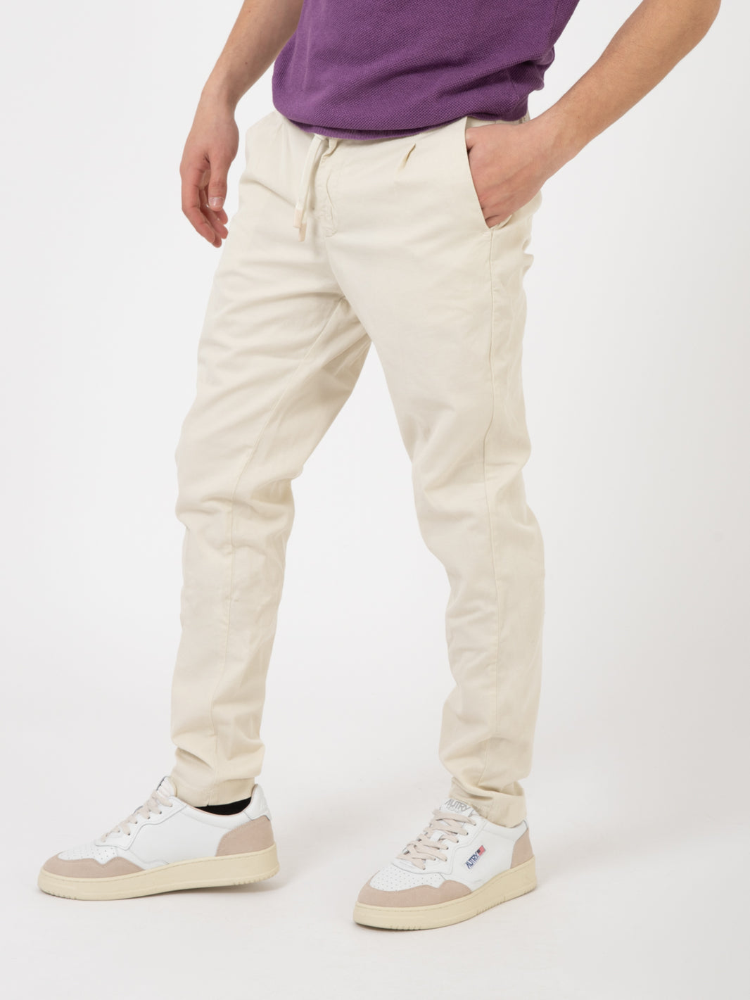 Pantalaccio cotone/lino latte