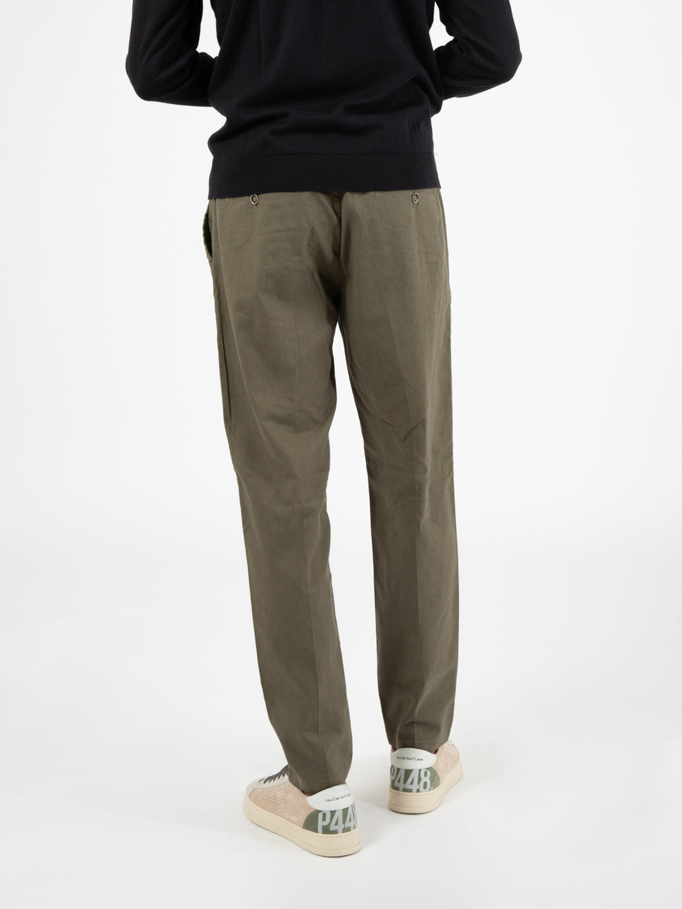 Undergrowth linen blend trousers