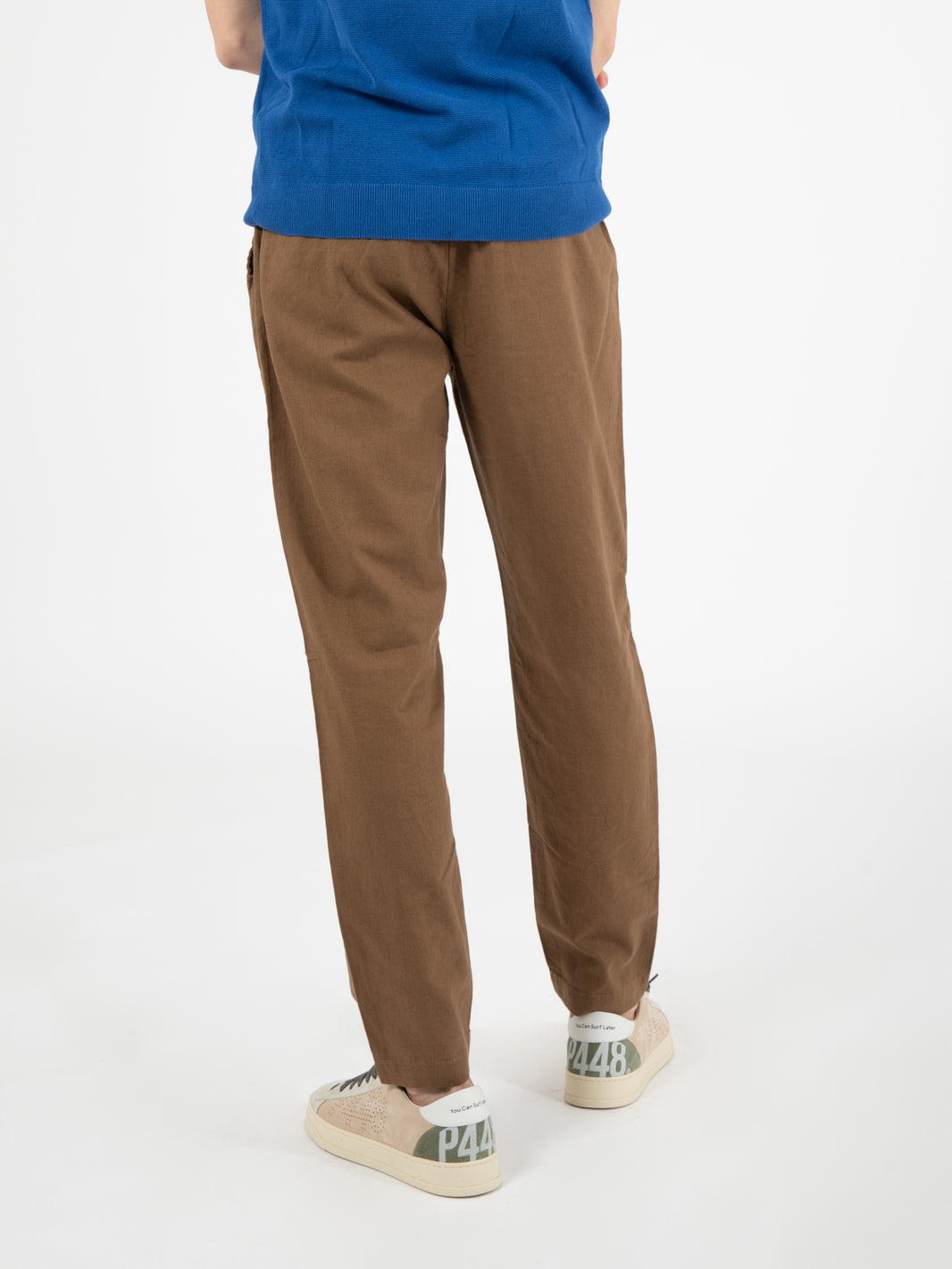 Pantalaccio misto lino tabacco