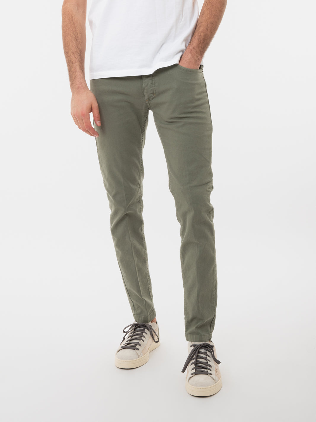 Pantaloni 5 Tasche Bull denim salvia