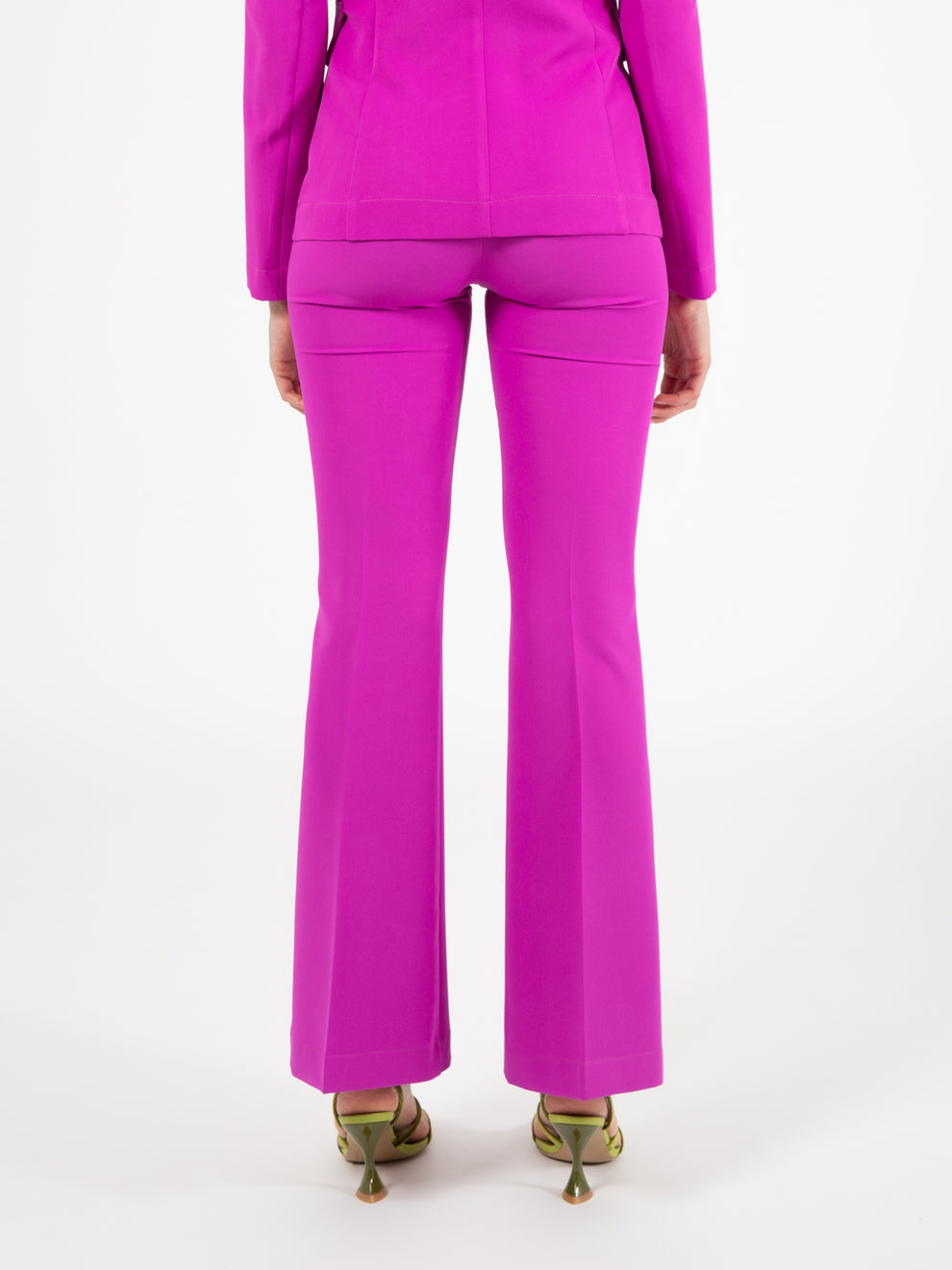 Pantaloni a zampa fuxia