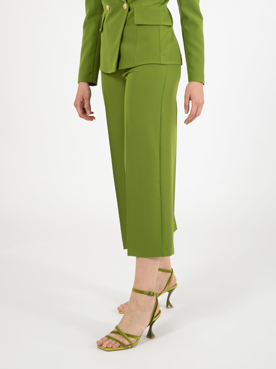 Pantaloni Cropped verde