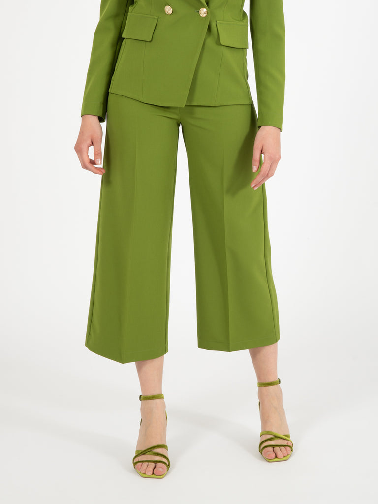 STIMM - Pantaloni Cropped verde