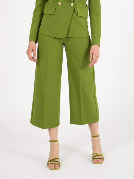 Pantaloni Cropped verde