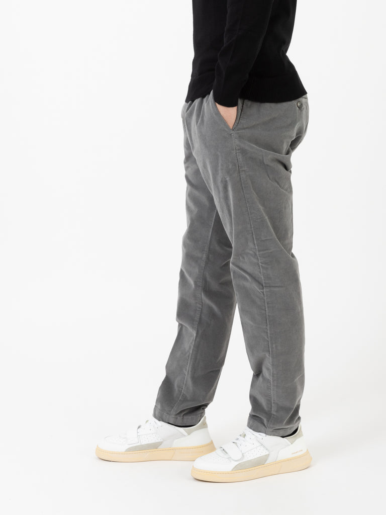 STIMM - Pantaloni Den 1005 velluto grigio chiaro