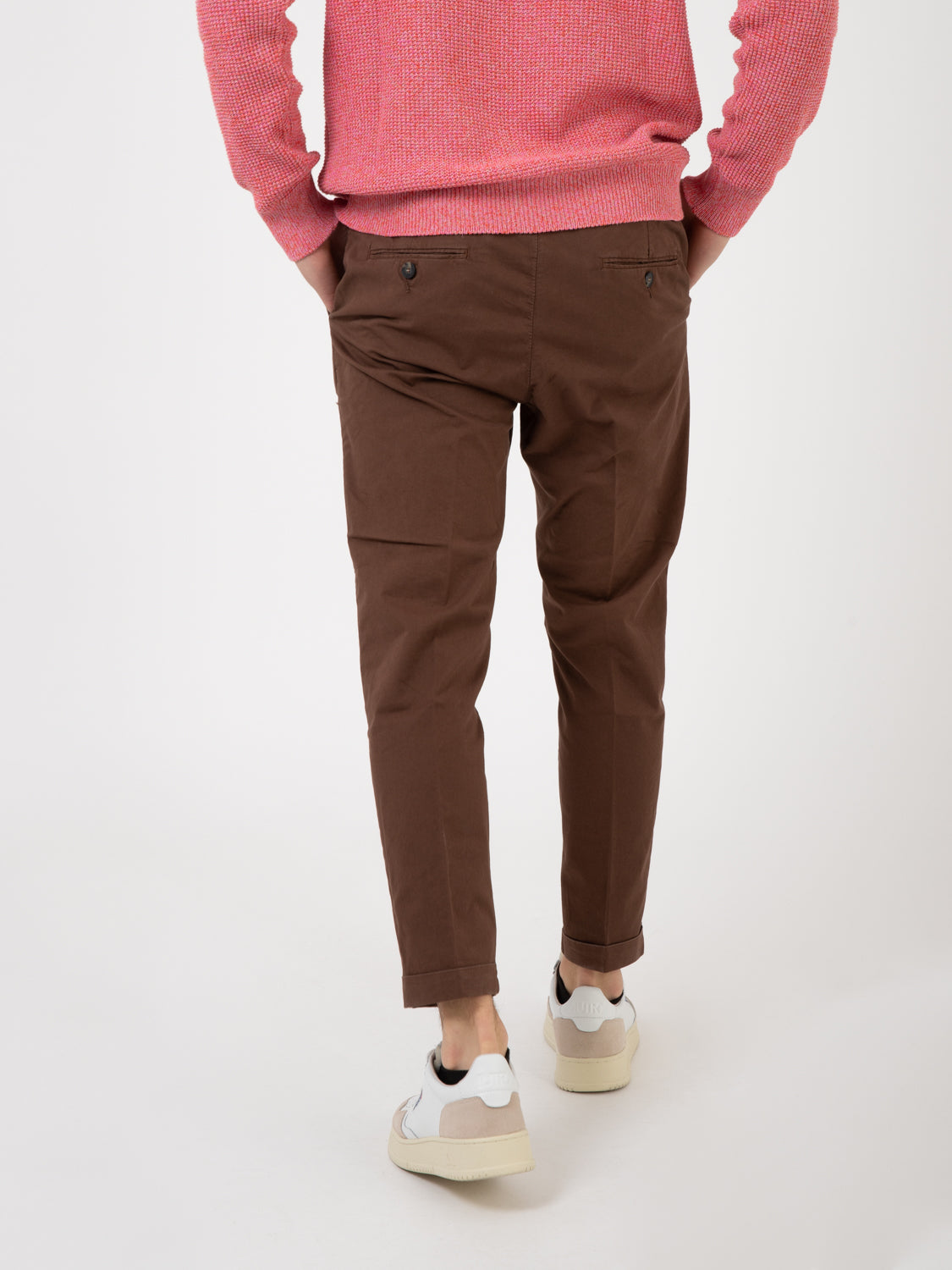 Cocoa elastic waist trousers