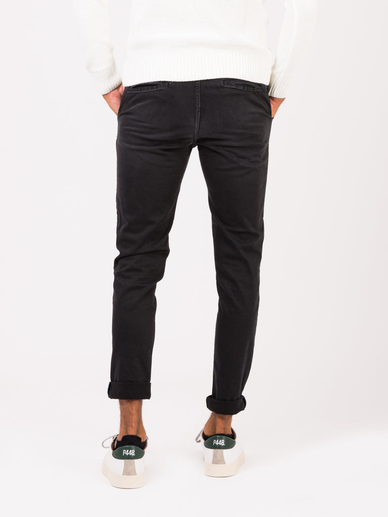 STIMM - Pantaloni Mirtos cotone stretch neri