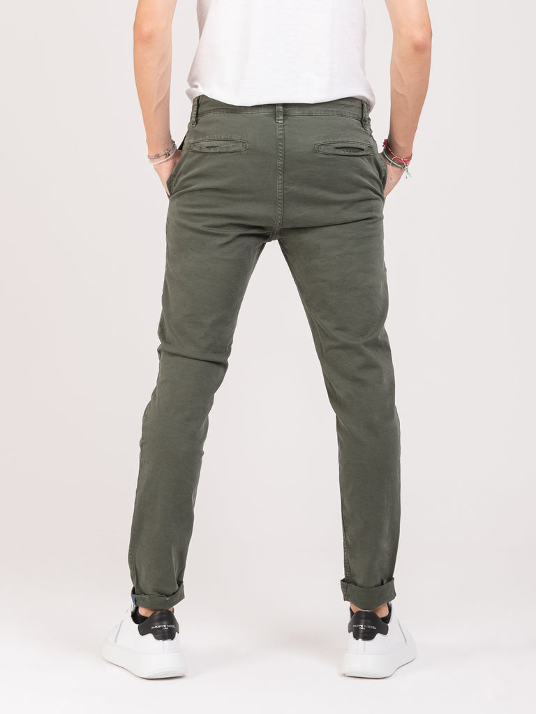 STIMM - Pantaloni Mirtos gabardina verde militare