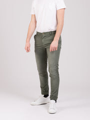 STIMM - Pantaloni Mirtos verde in cotone