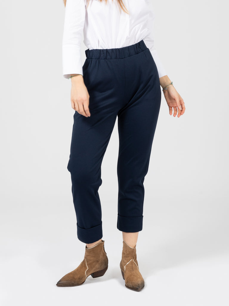 STIMM - Pantaloni morbidi in maglia blu