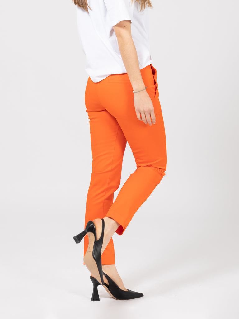 STIMM - Pantaloni slim arancio con spacchetti sul fondo