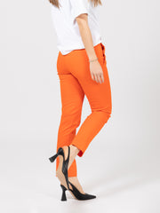 STIMM - Pantaloni slim arancio con spacchetti sul fondo