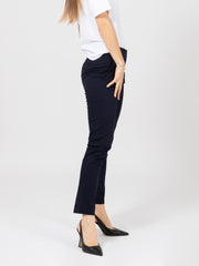 STIMM - Pantaloni slim blu con spacchetti sul fondo