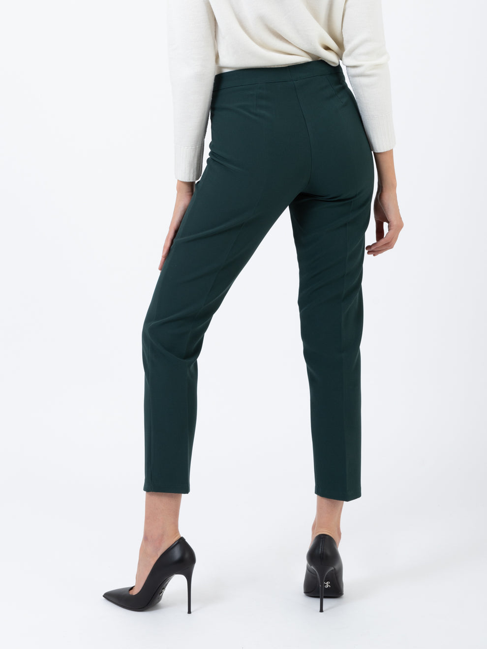 Pantaloni verdi affusolati