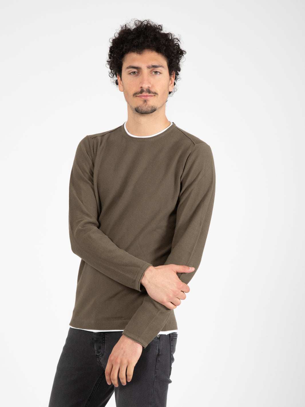 Forest cotton crew neck