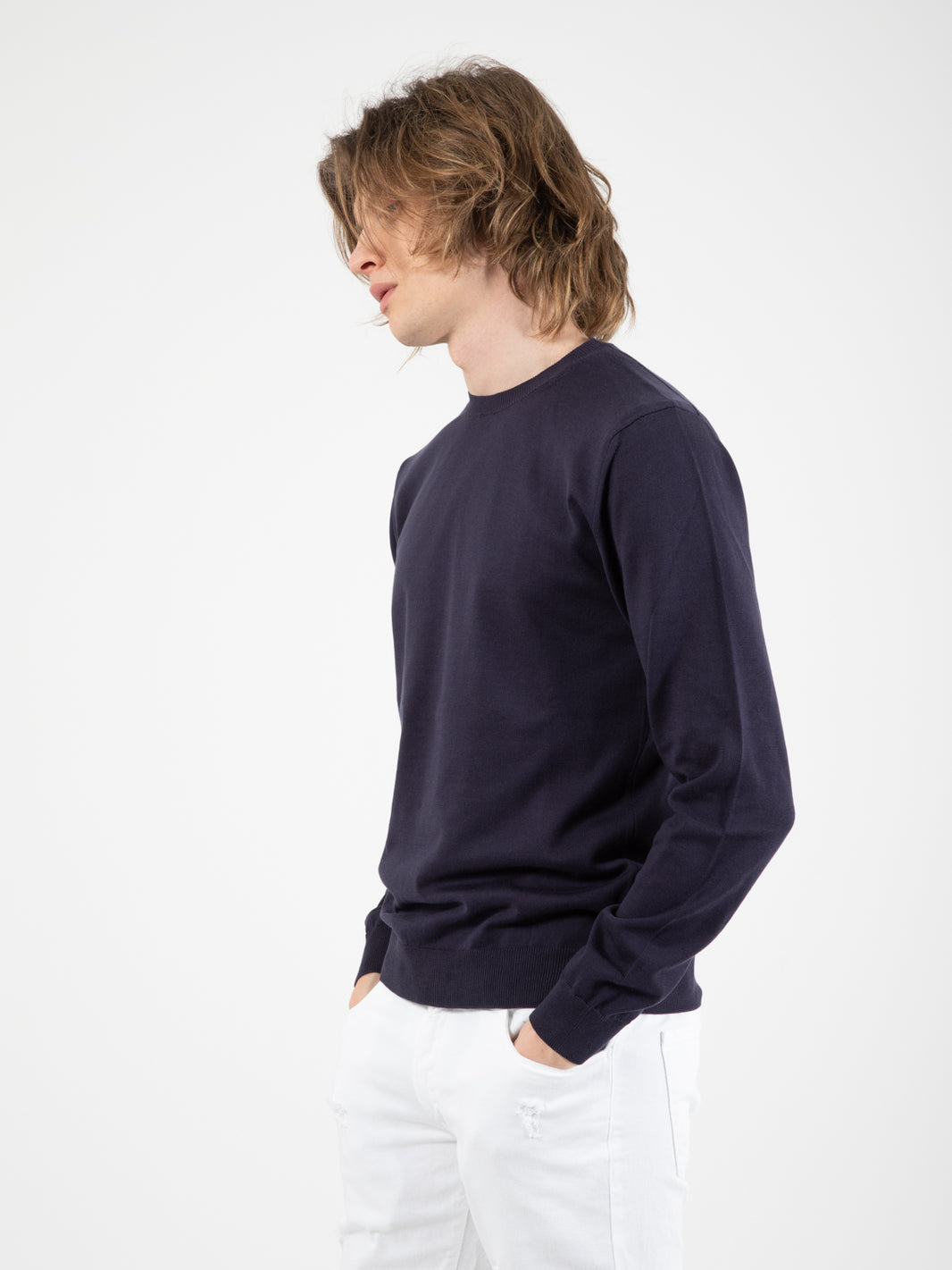 Cotton night crew neck
