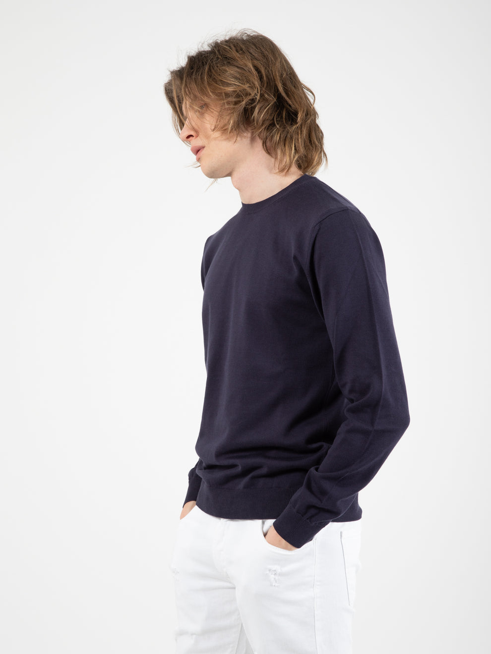 Cotton night crew neck
