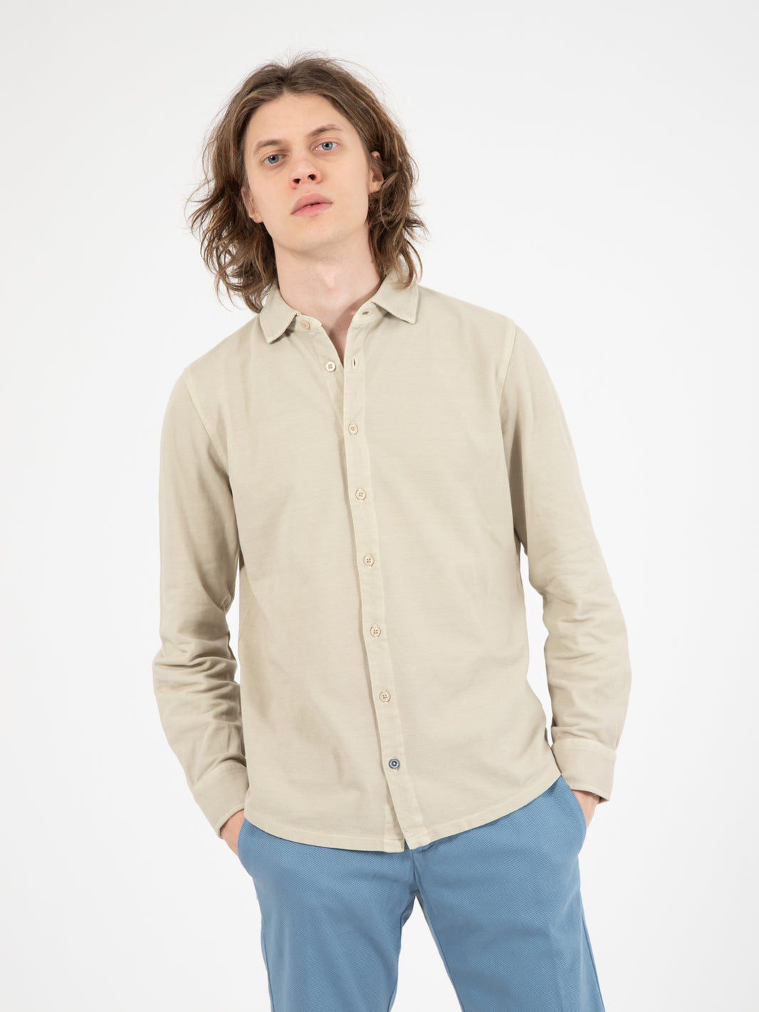 Polo in cotone sand