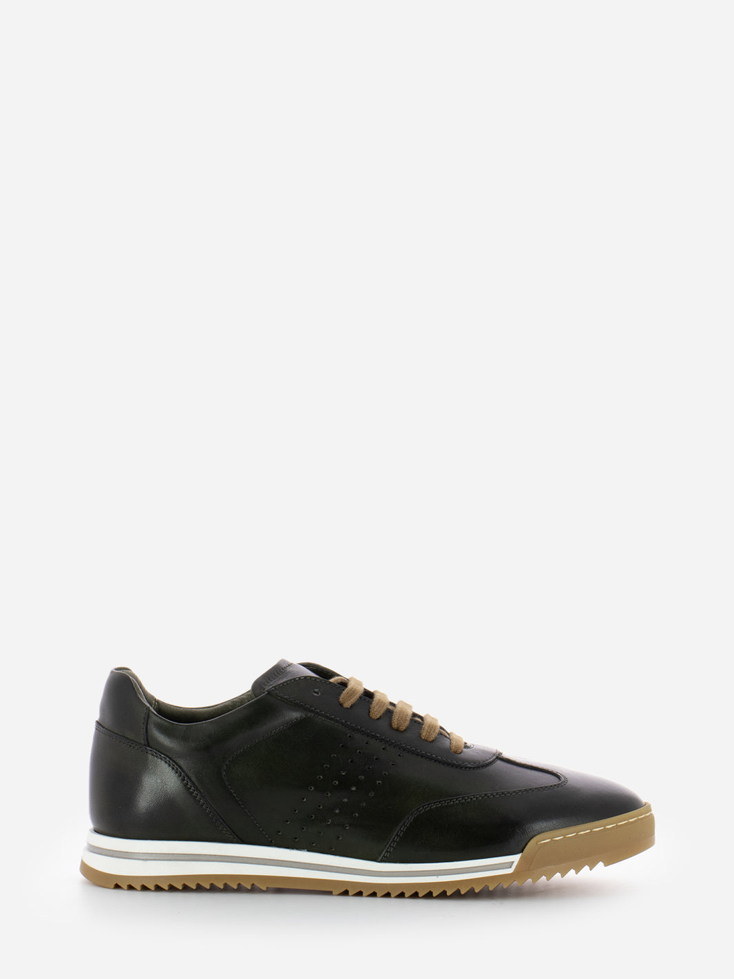 Sneakers in pelle butter / verde