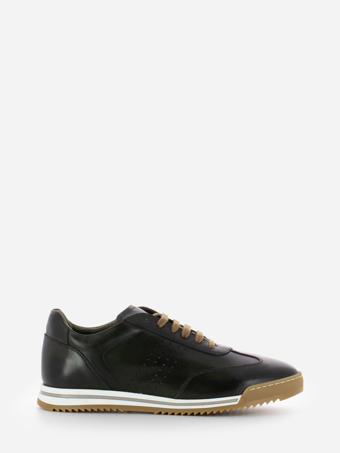 Sneakers in pelle butter / verde