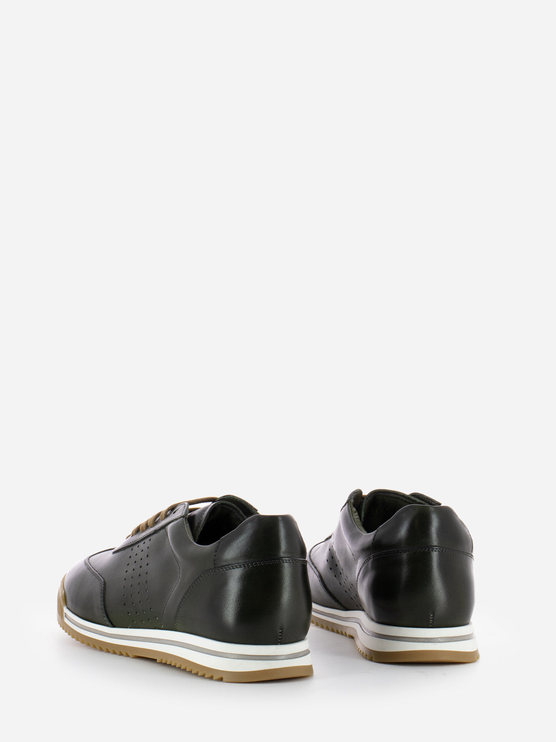 Sneakers in pelle butter / verde