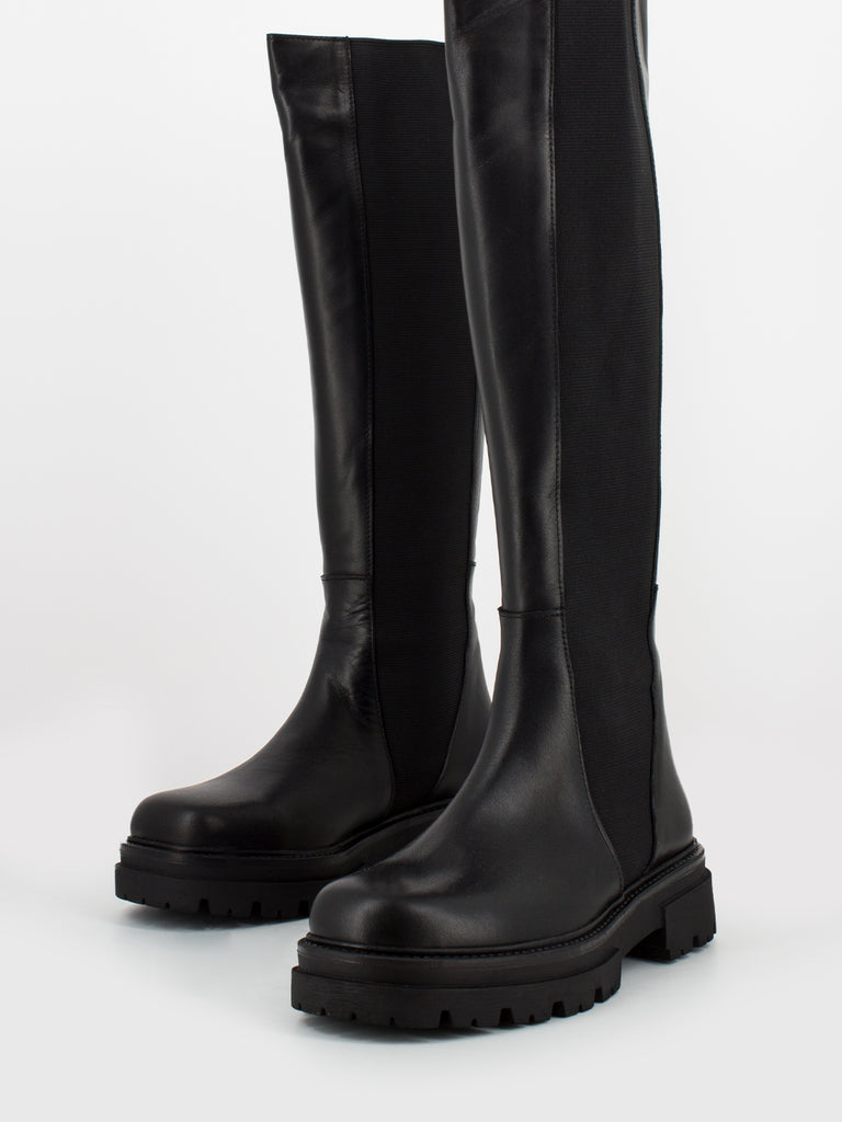 STIMM - Stivali neri con maxi fasce elastiche