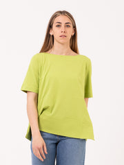 STIMM - T-shirt acido con scollo a barchetta