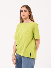 STIMM - T-shirt acido con scollo a barchetta