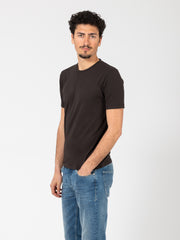STIMM - T-shirt girocollo in cotone organico moro