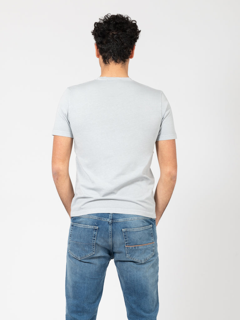 STIMM - T-shirt girocollo in cotone organico silver