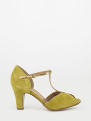 STIMM - Tanguere open-toe in suede con cinturino cedro