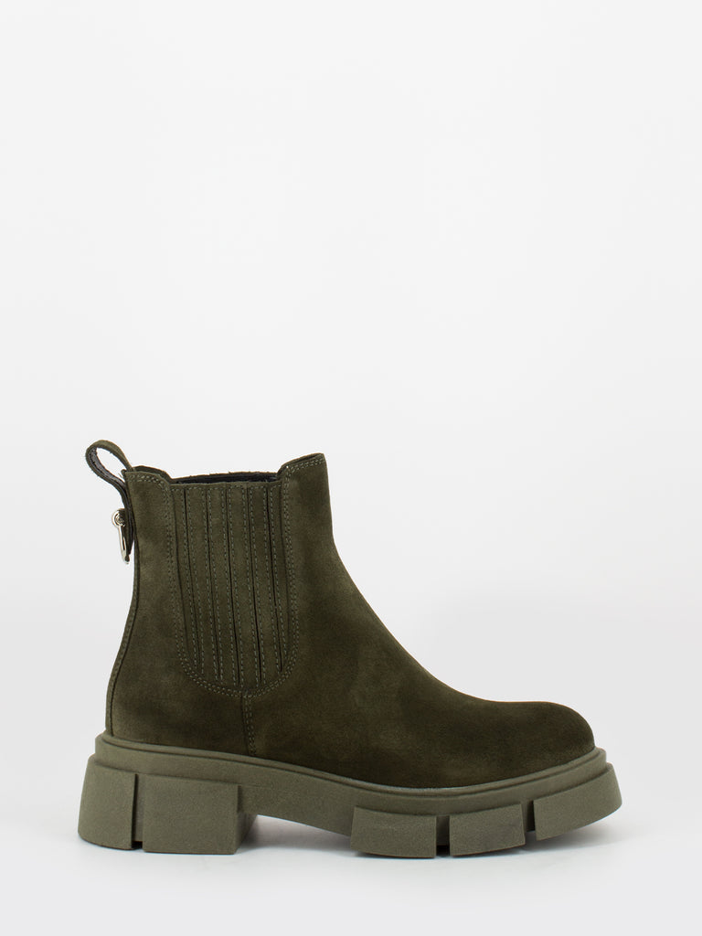 STIMM - Tronchetti in suede verde bosco