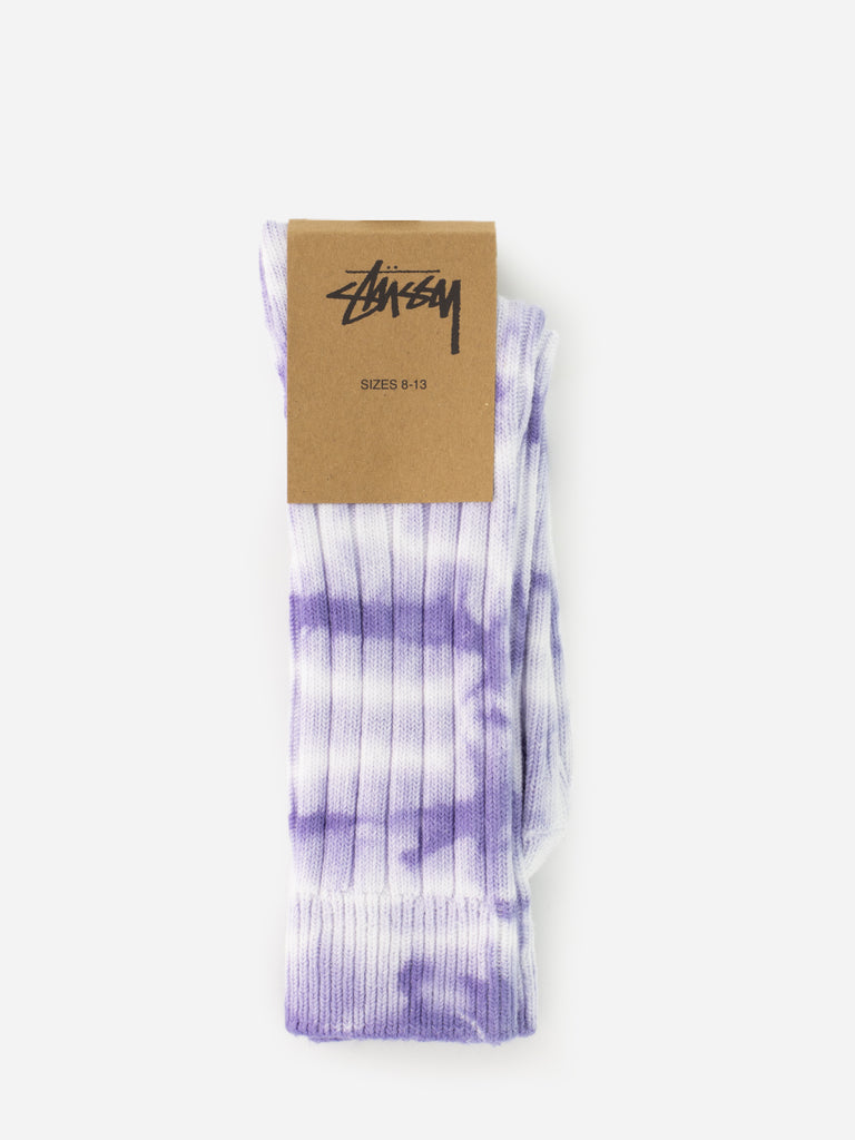 STUSSY - Dyed Ribbed Crew Socks lavender