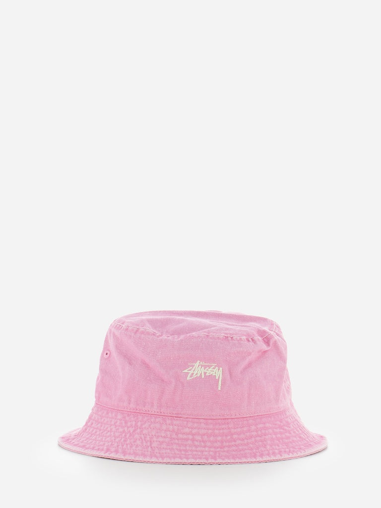 STUSSY - Washed Stock Bucket Hat pink