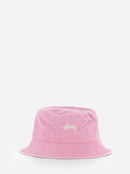 Washed Stock Bucket Hat pink