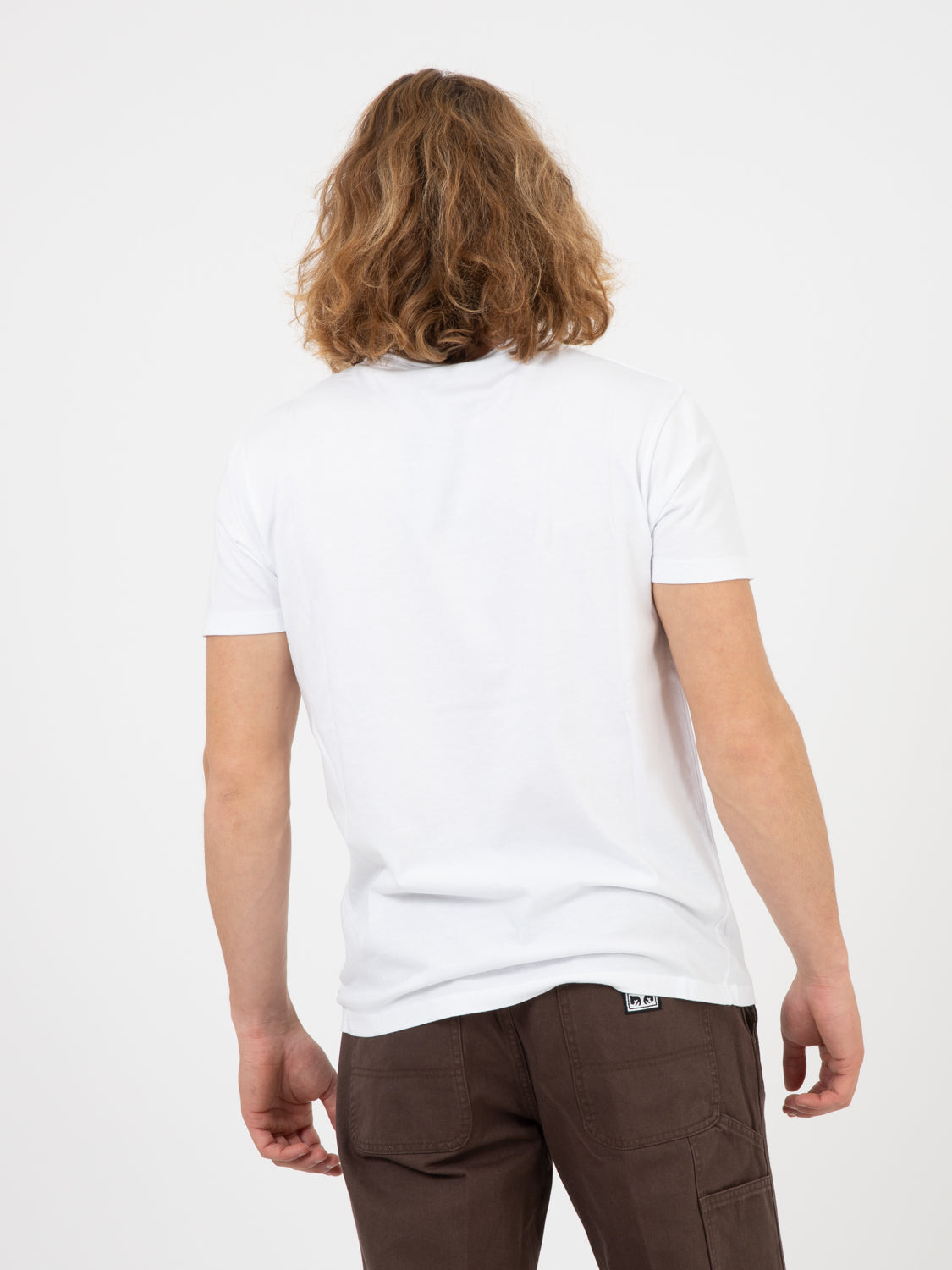 T-shirt girocollo taglio vivo bianco