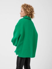 T-COAT - Cappotto panno velour verde