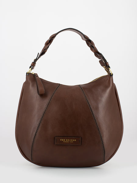 Hobo Brigida in pelle marrone